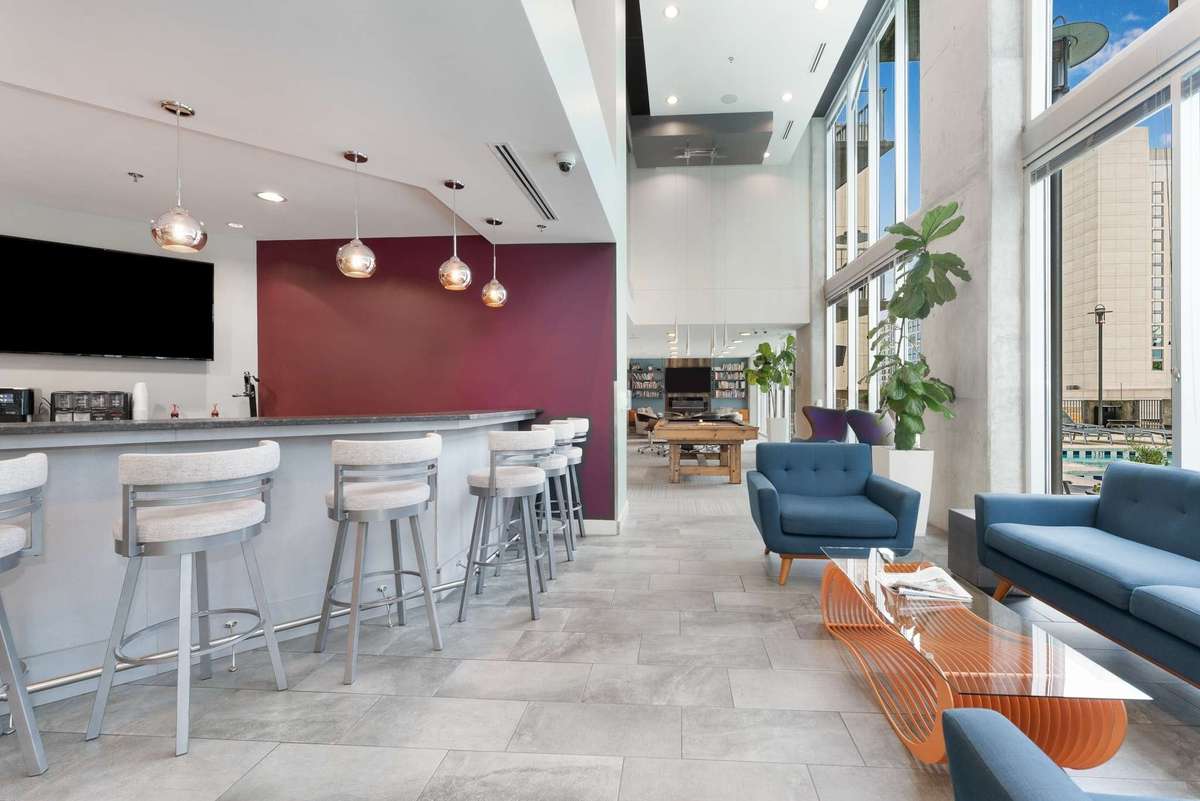 Bar seating in the lounge make sure all your gatherings are full of fun.