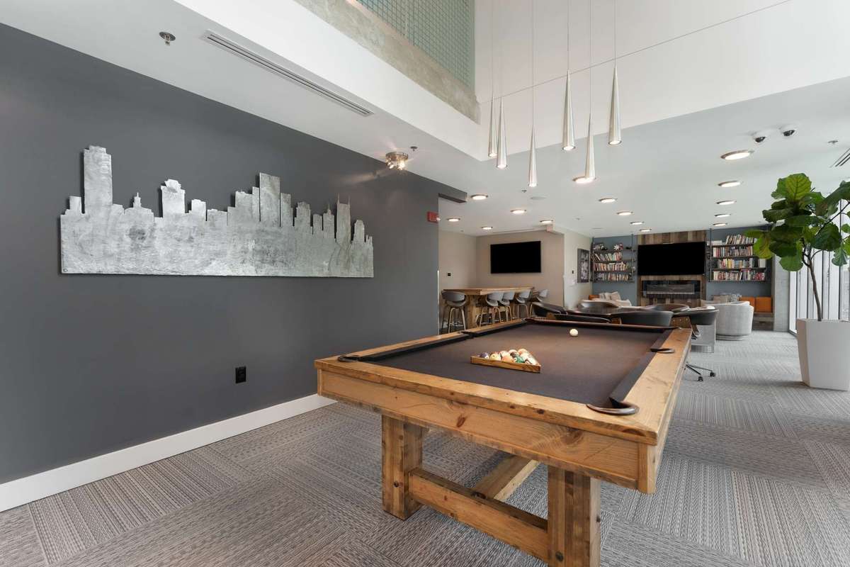 Lounge pool table is ready for a friendly competition