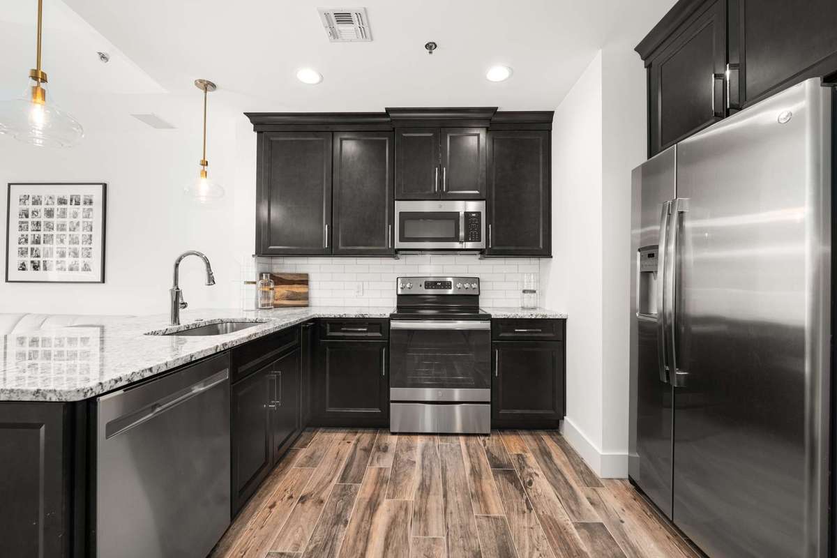 The kitchen opens easily to the living space for effortless entertaining.