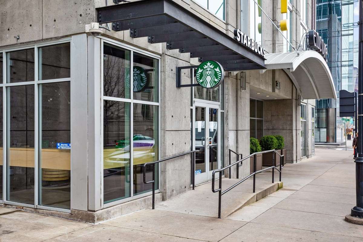 Starbucks in the building!