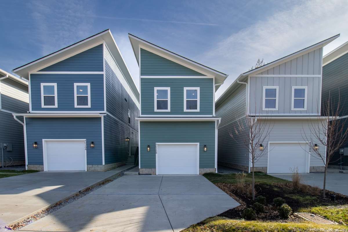 Welcome to 4026 A University Ave (blue home on left), one of 6 new construction homes in the heart of Old Hickory!