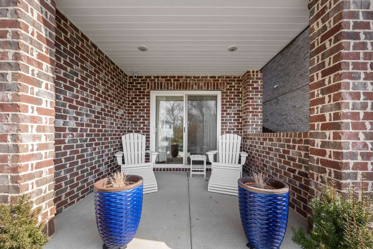 Covered patio on basement level!