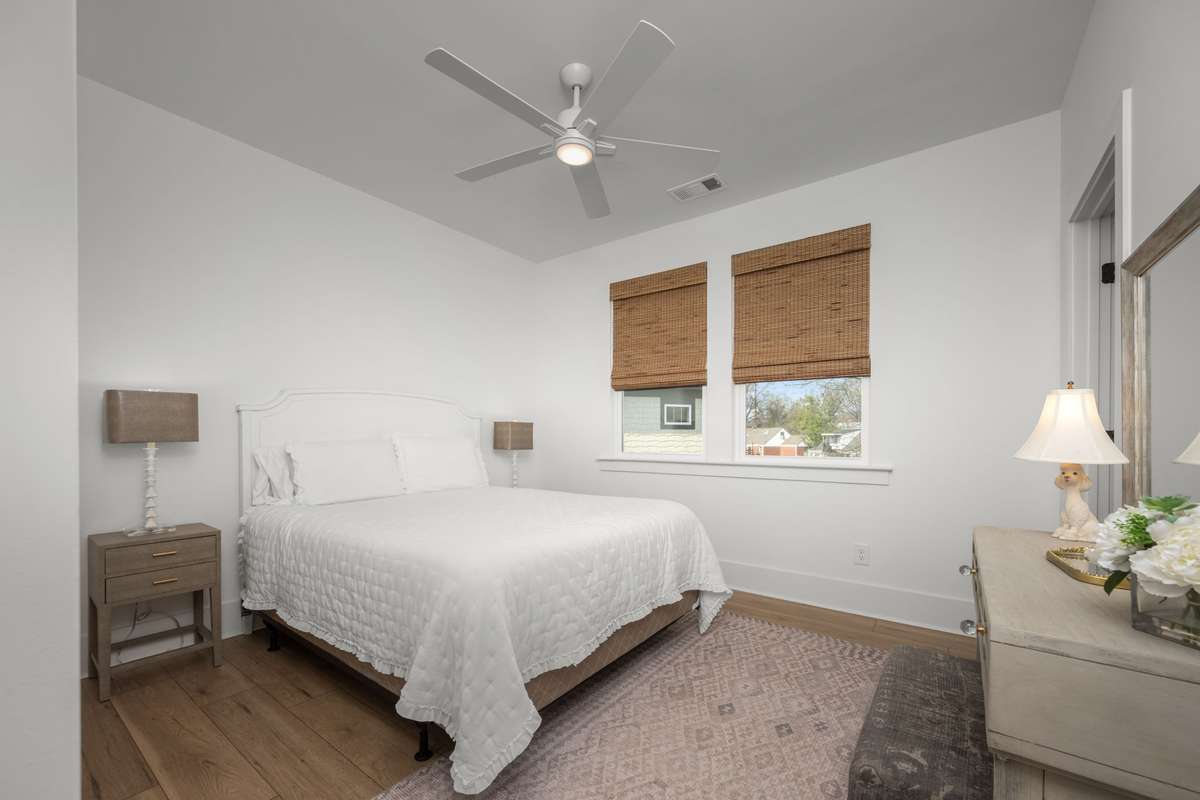 Guest bedroom on 4th level with walk-in closet