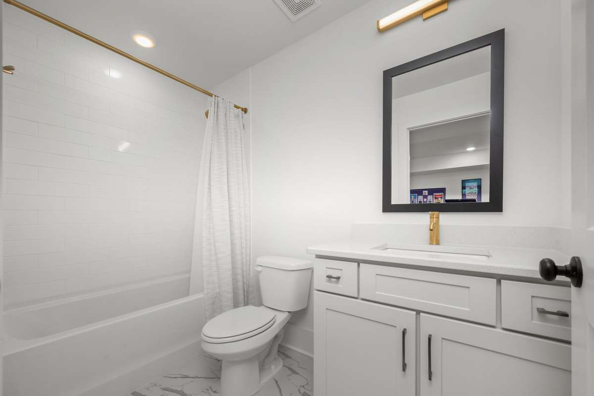 Basement features a full bathroom!