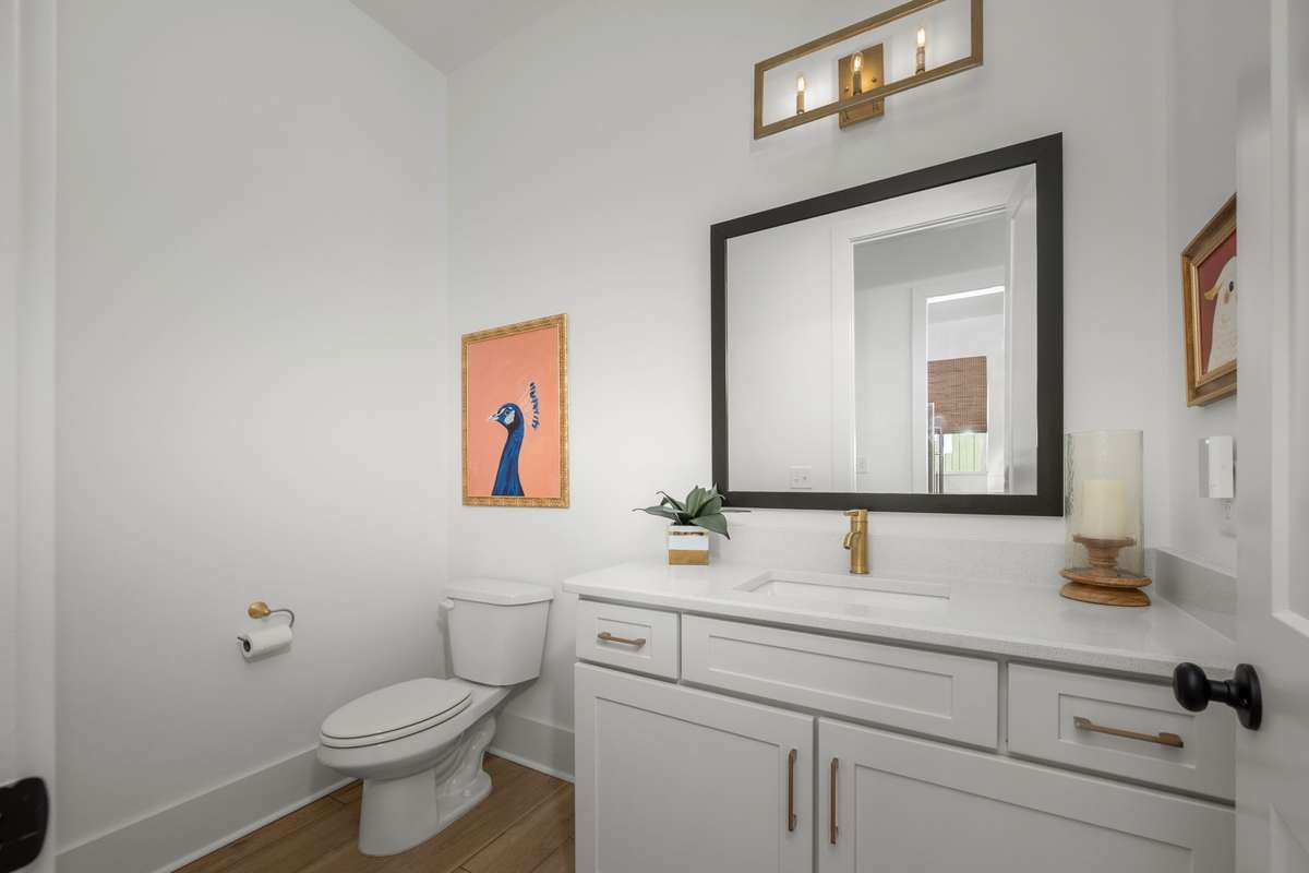 Powder room on 3rd level