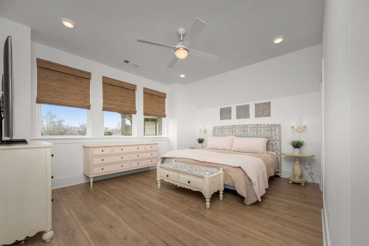 Primary suite on 4th level featuring incredible views, walk-in closet, and a spa-like bathroom!
