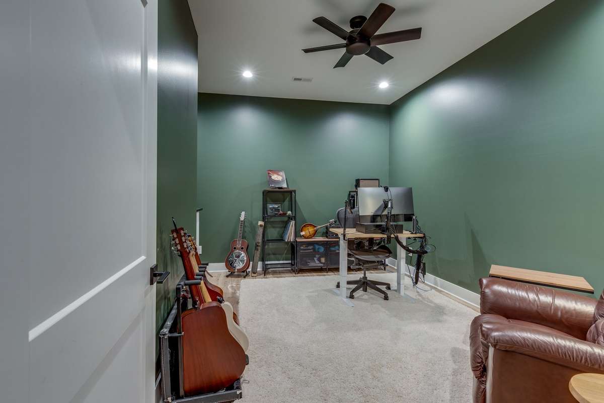 office with coffee bar nook