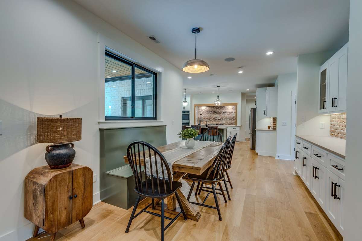 Custom built-ins with Serving area. Great for entertaining.