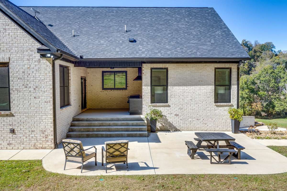 Backyard patio and covered outdoor kichen area
