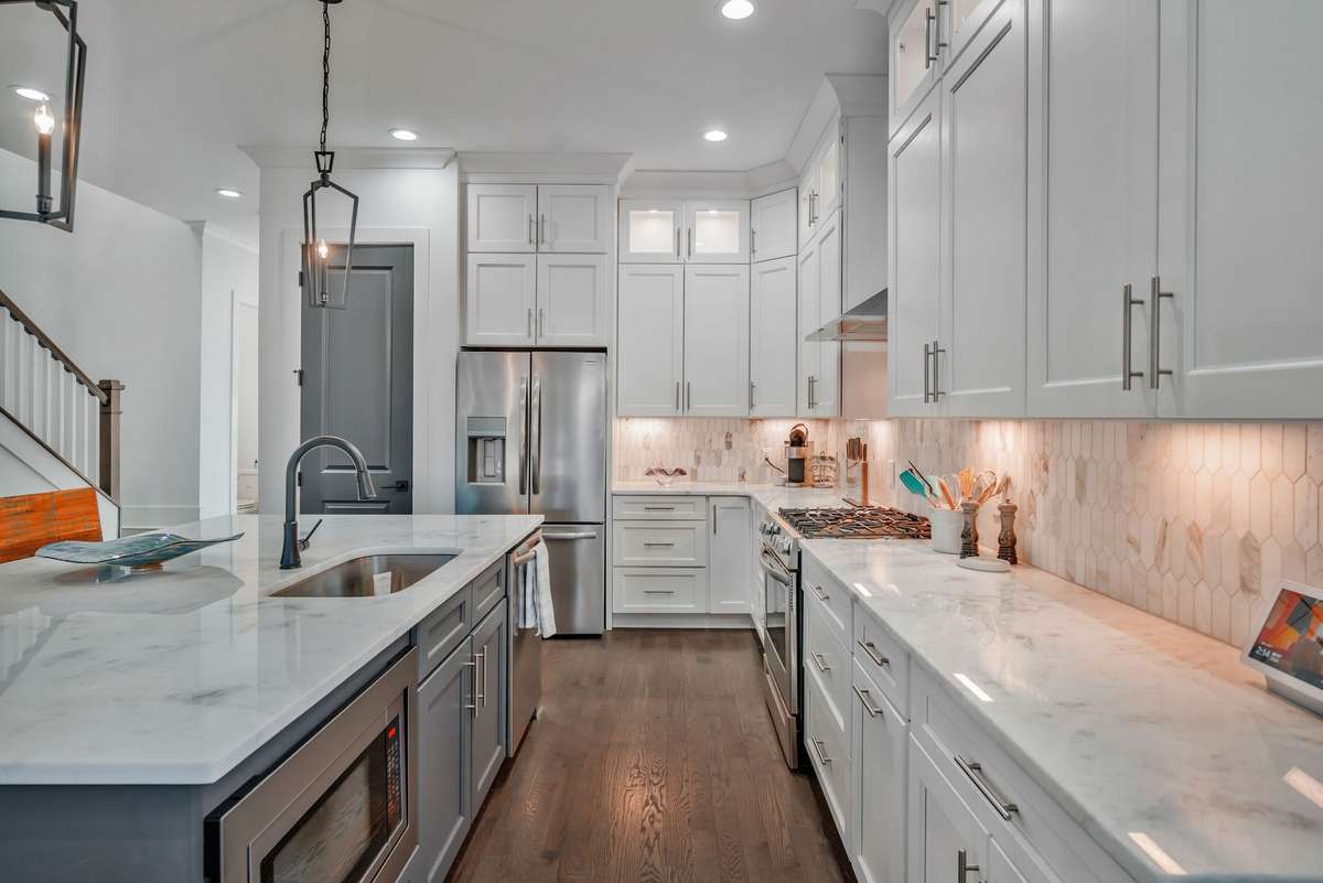 The Lighted Upper Cabinets add that touch of drama and additional storage for your Display Items