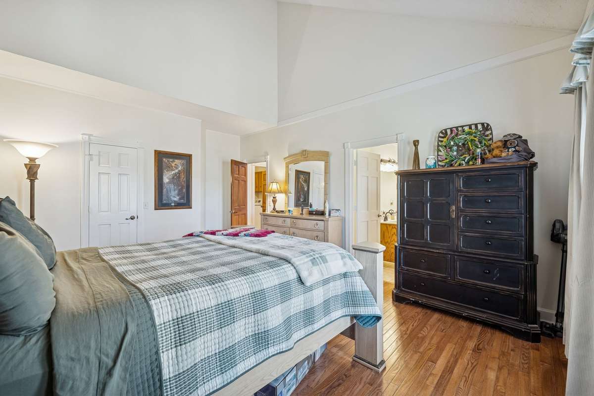 Primary Bedroom. High Ceilings