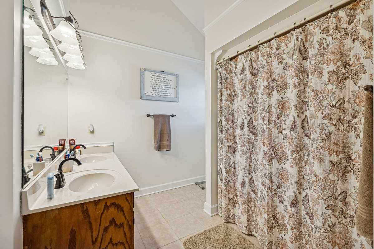 2nd full bath. Double Vanity