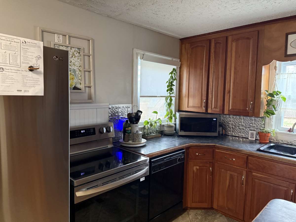 Updated kitchen is the hub of the house.