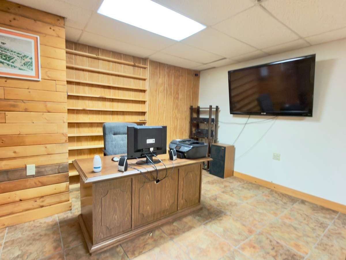 Basement makes a great office area!