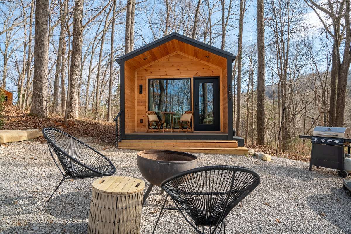 One of the 1 bed, 1 bath, 288 sqft Tiny Homes used for Short-term Rentals on multiple platforms