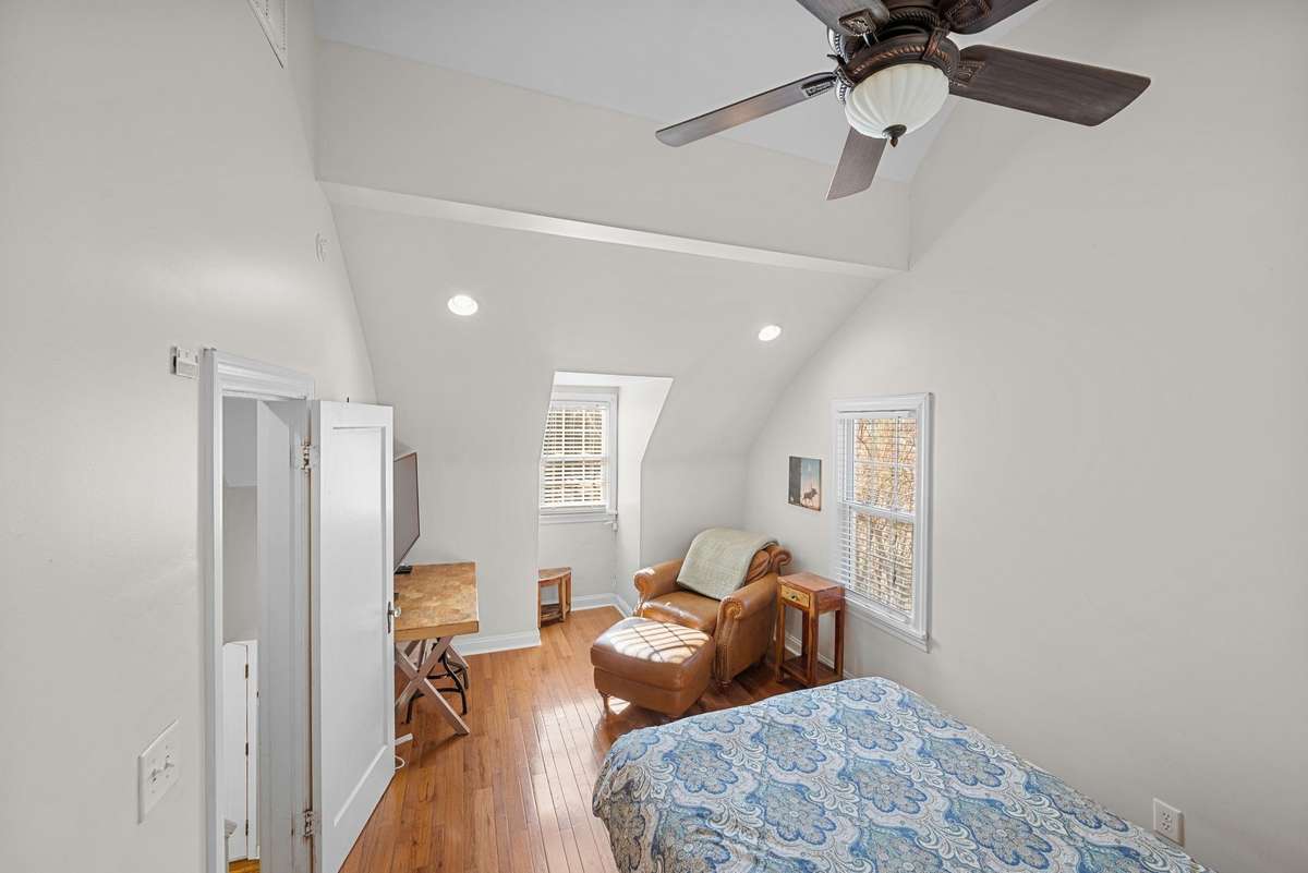 2nd bedroom suite with vaulted ceilings!