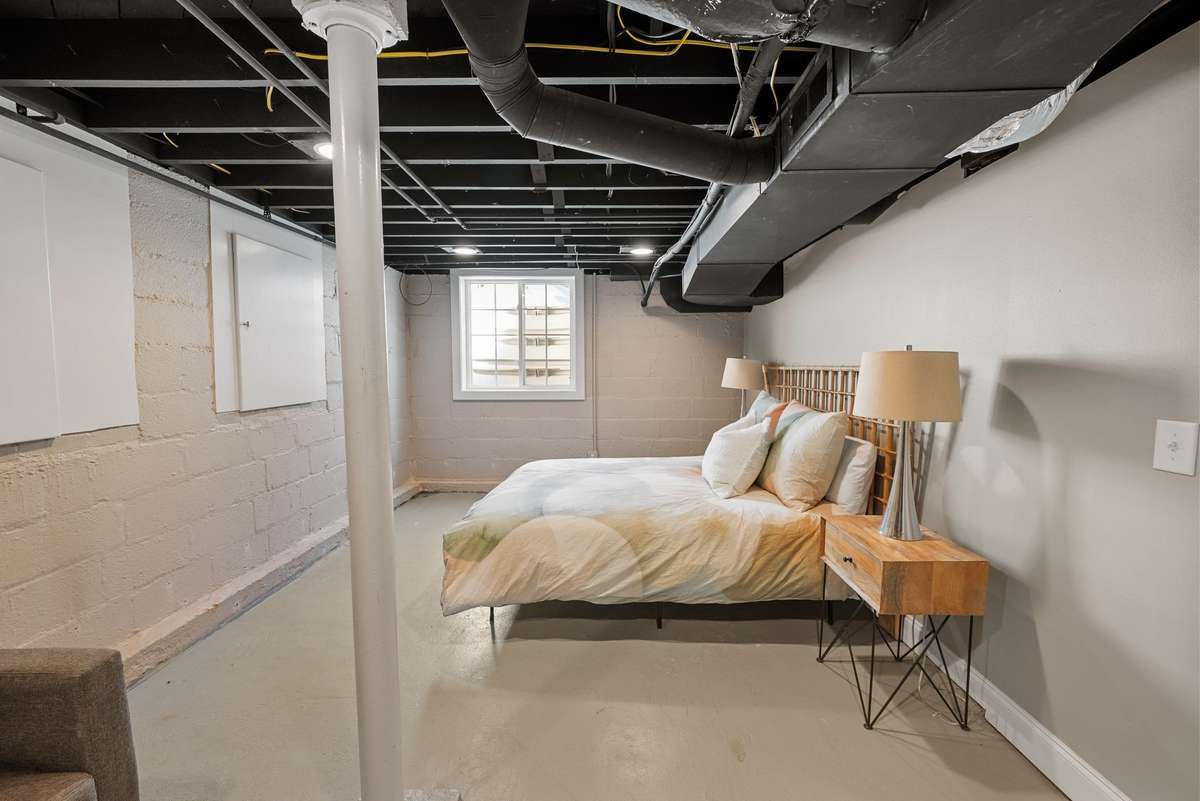 The current owner has completed extensive waterproofing work in the basement, ensuring it stays dry and protected. The work is covered by a lifetime warranty.