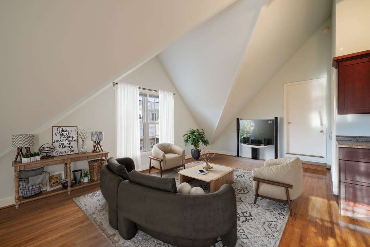 Virtually staged to showcase the space's potential