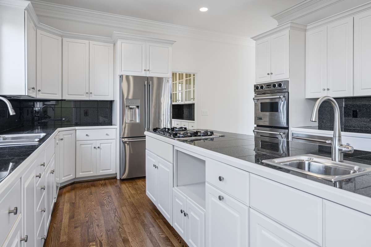 Two sinks for easy dinner prep with tons of counter space.