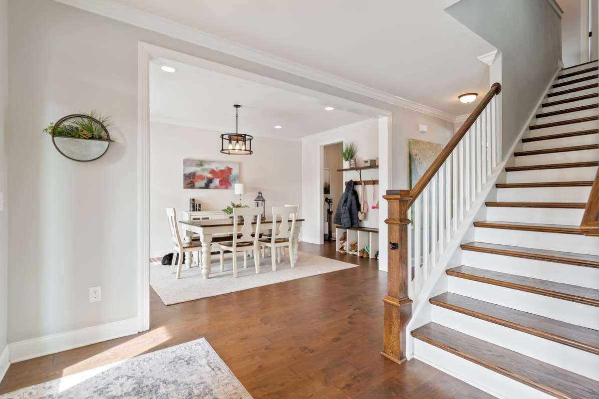 Here's a peak into the dining room located right off of the kitchen.