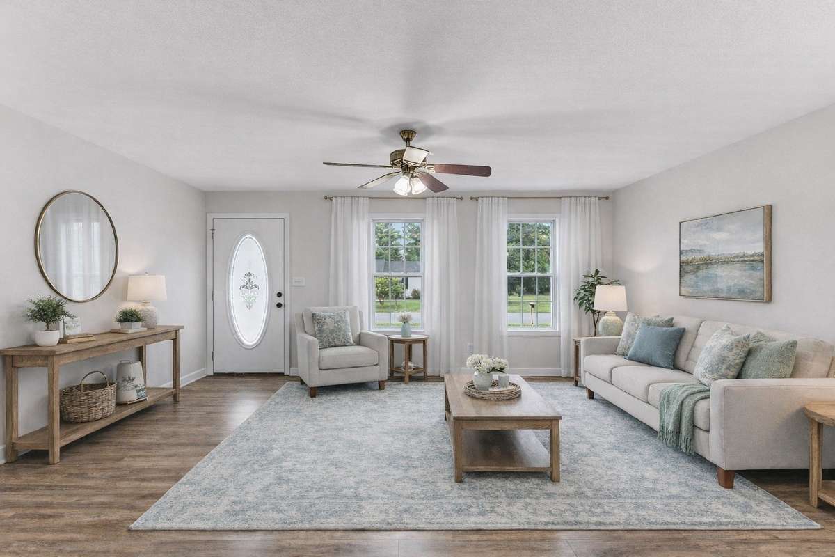 Virtually Staged Living Room