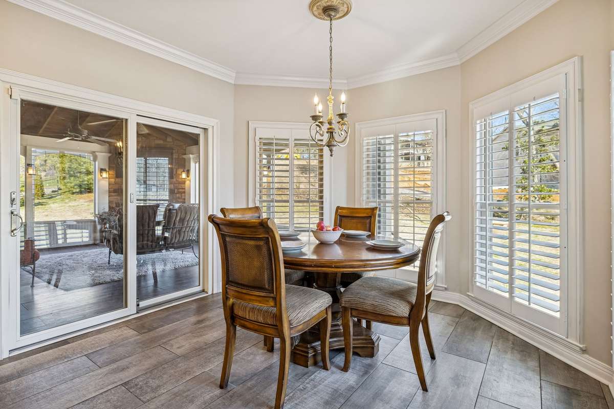 Isn't it nice sitting at the kitchen table, enjoying the view while you eat, basking in the sunlight?