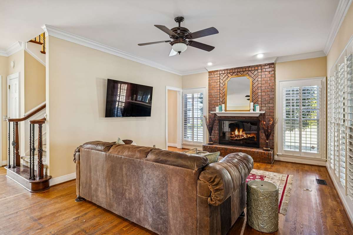The wood-burning fireplace can be enjoyed as you watch the snow fall, football, or enjoy your quite moments sipping coffee on the couch!