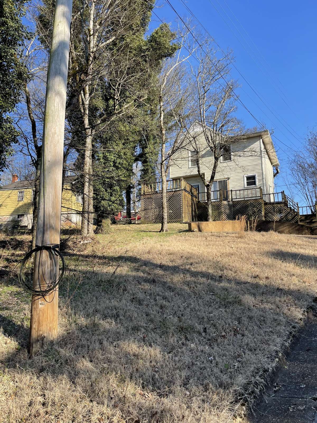 Back view from property line.