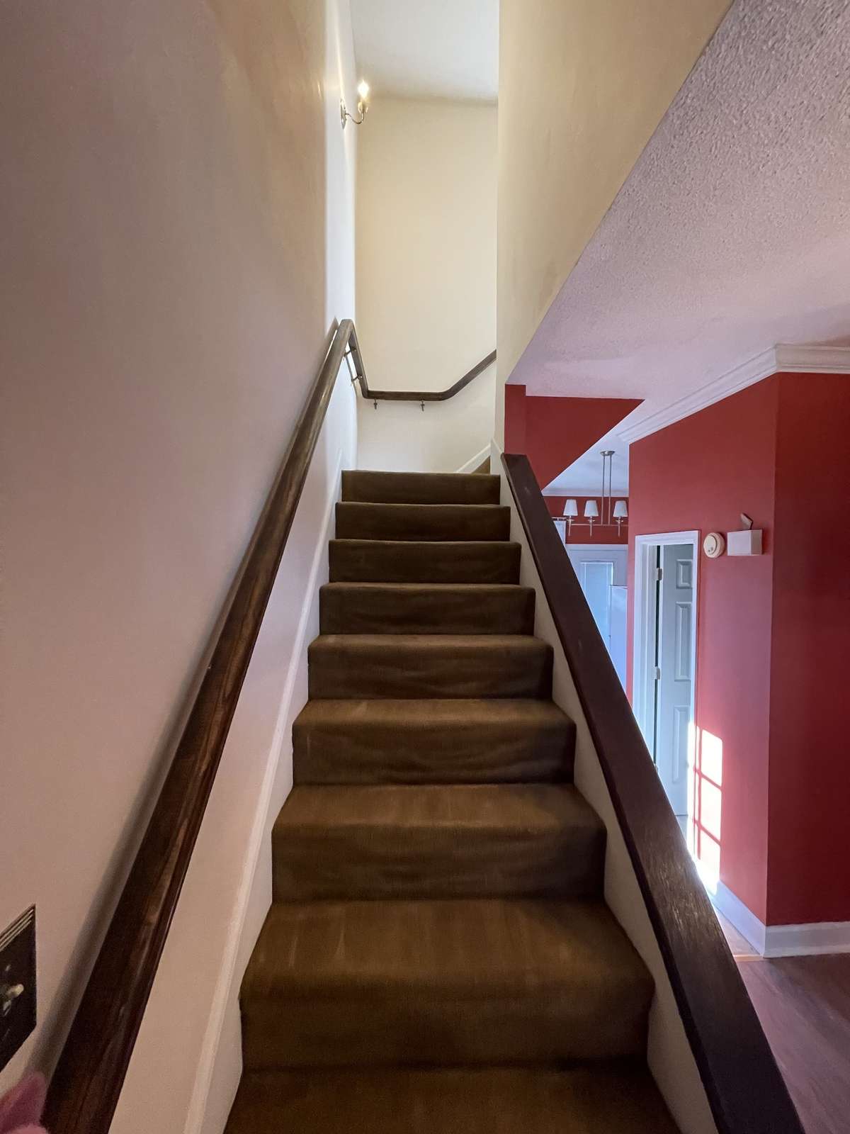 Stairs leading up to bedrooms