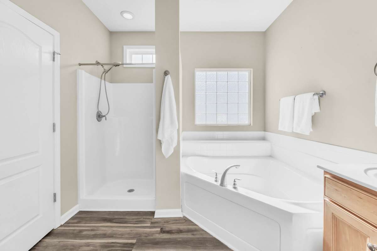 Nice size separate shower
