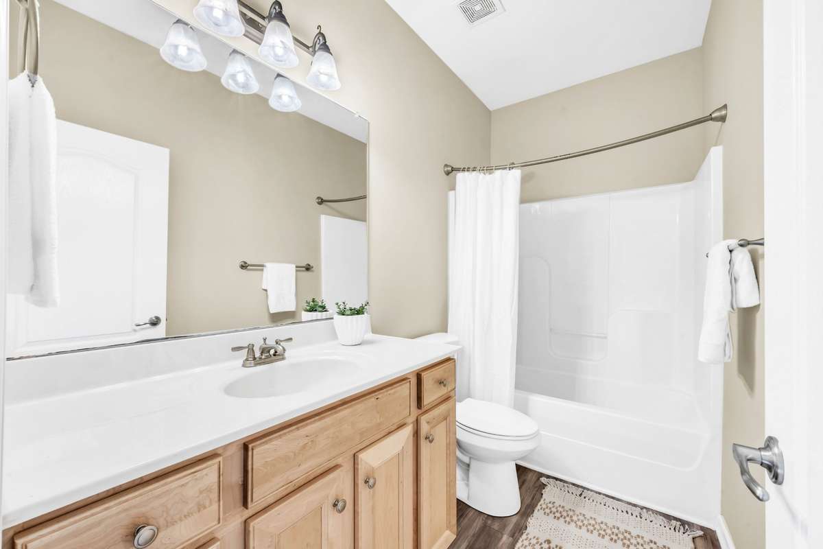Guest bath on the main level