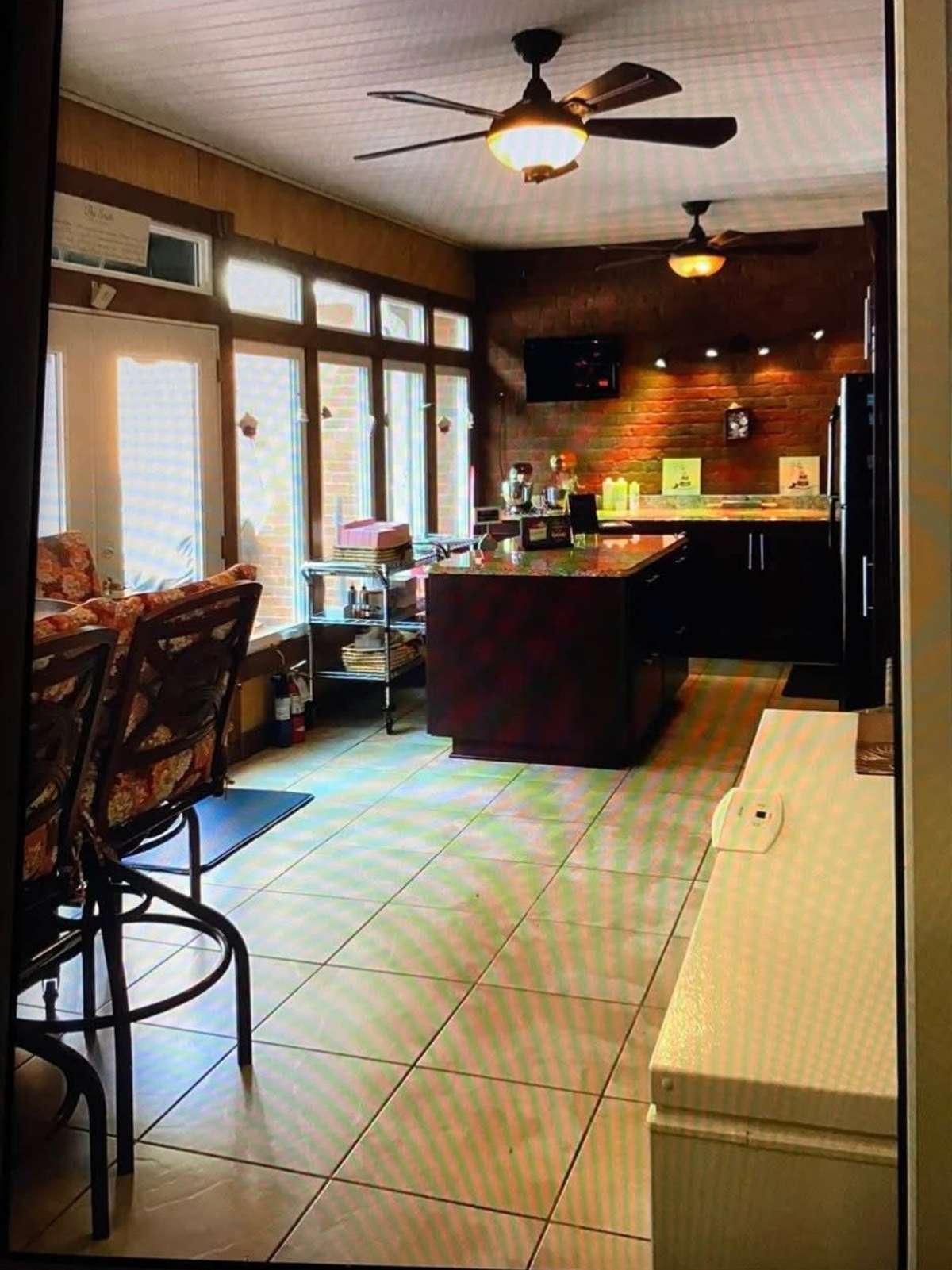 Florida Room has an abundance of Windows to enjoy the Outdoors!
There is also a Bakery Area with Double Ovens, Refrigerator and Sink.