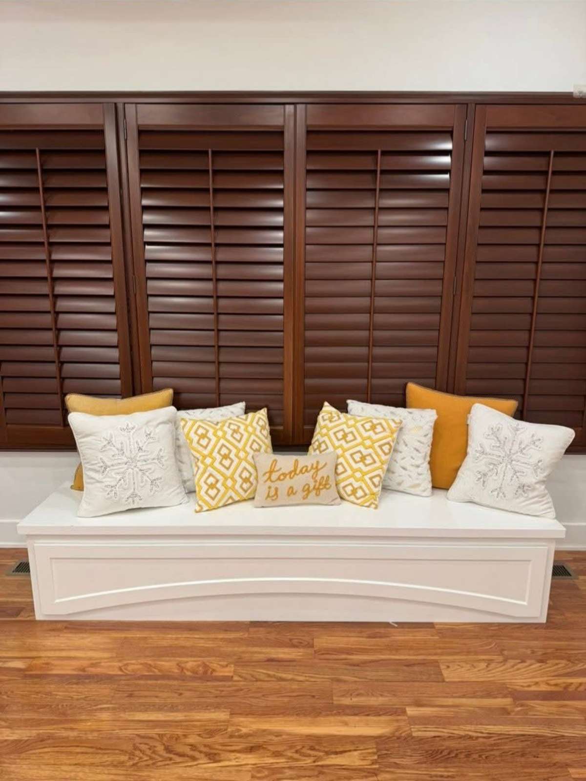 Cozy and Inviting Bench.