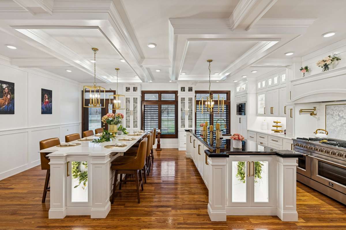 Top Quality Custom Cabinets with Special Lighting and Glass Doors,