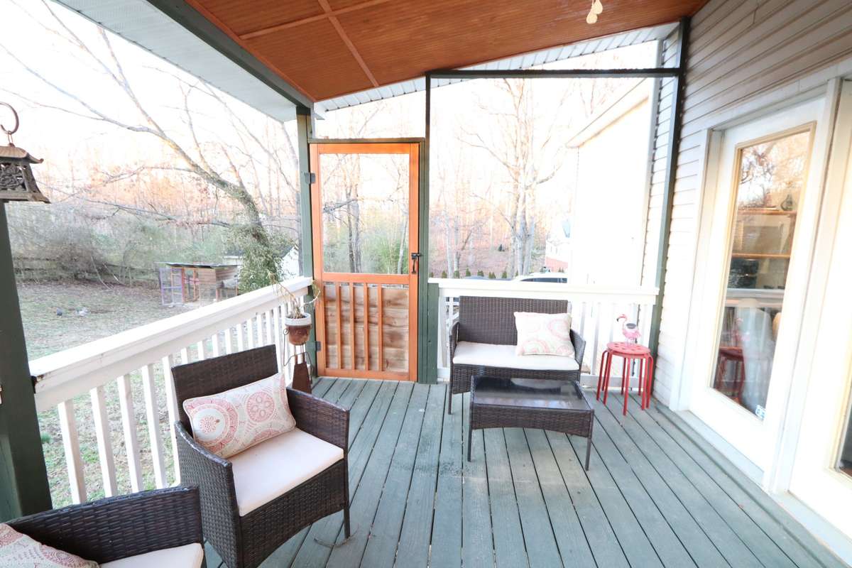 Covered back deck.