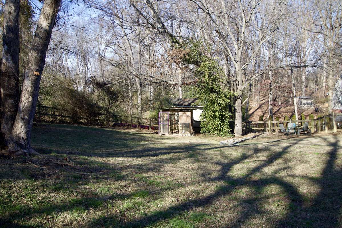 Chicken Coop can remain if you like. Nice fenced in back yard!