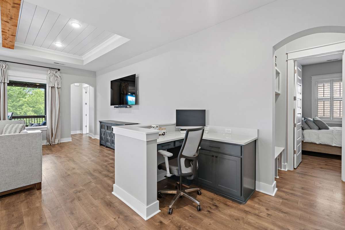 This is a great little office nook right off the kitchen area