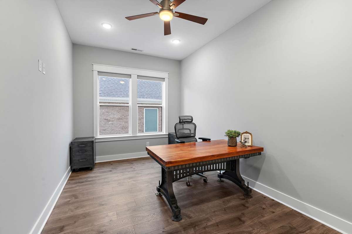 Office area at the front of the home