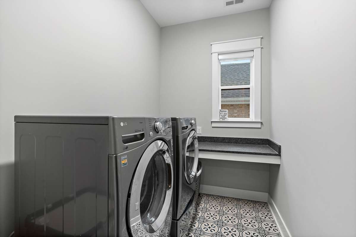 Utility room next to the home office