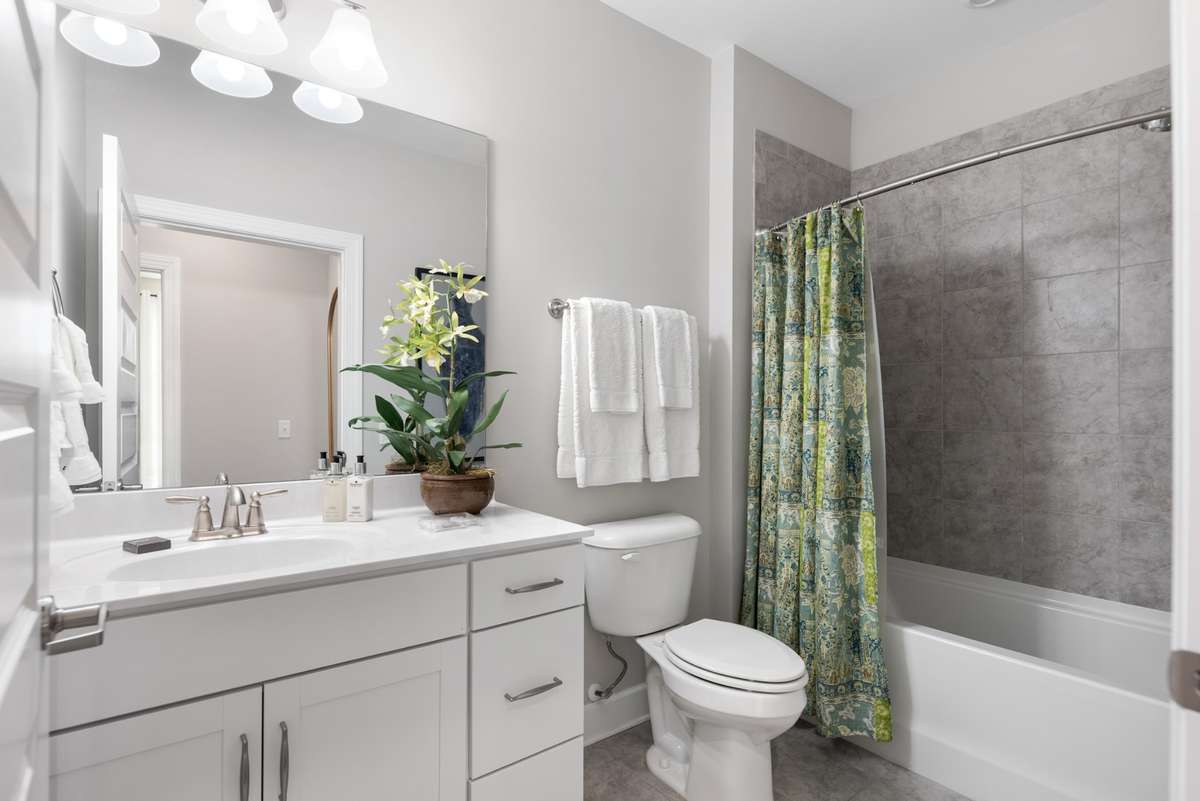 Well appointed guest bath