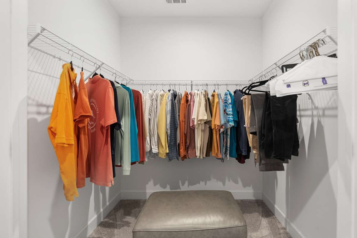 The primary suite has 2 closets, this walkin and then a second double door closet.