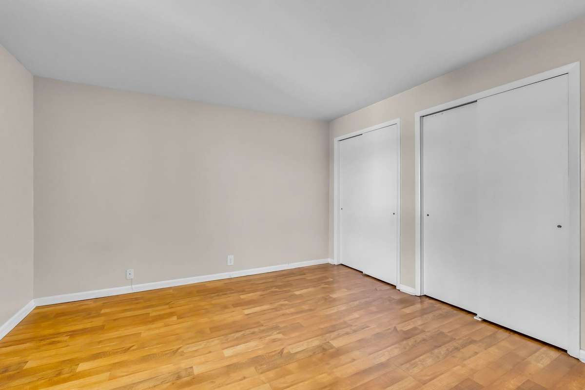 Bedroom has two large closets.