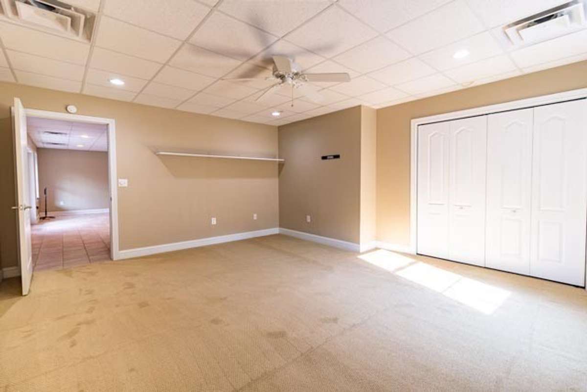 Bedroom 3 in finished basement with xl closet