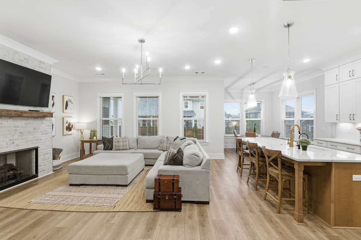 Boasting a warm fireplace, this room is destined to be your favorite place to stary cozy and comfortable.