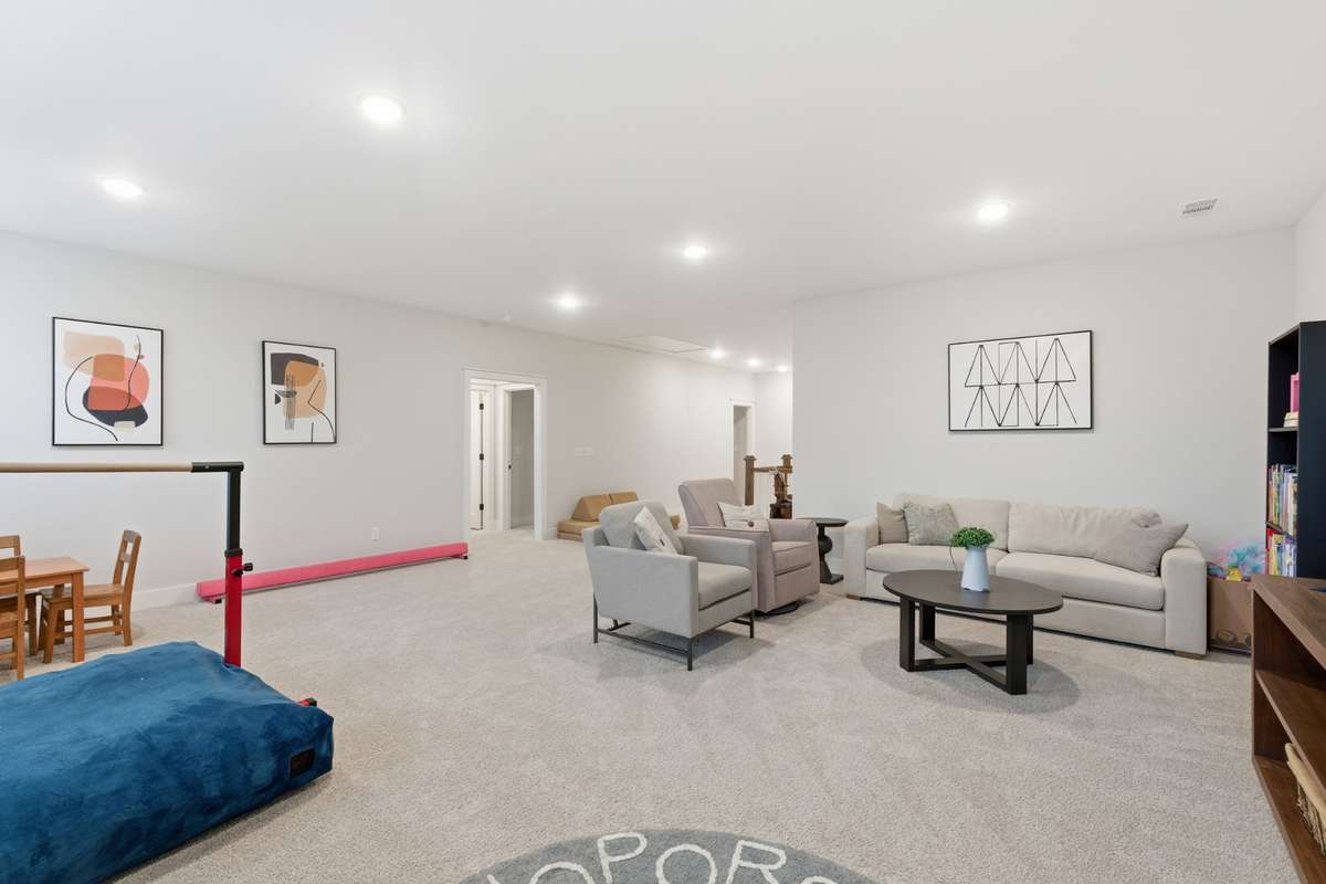 Easily create an inviting and airy atmosphere while providing distinct areas for different activities. This space is the perfect place to keep the main living space and the playroom separate.