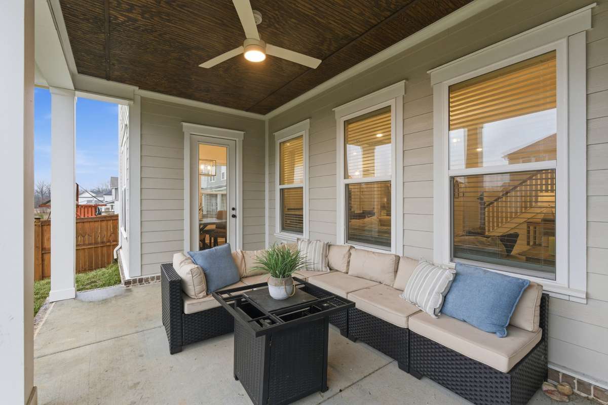 Behind a fully fenced in backyard, you can unwind each day on the concrete patio!