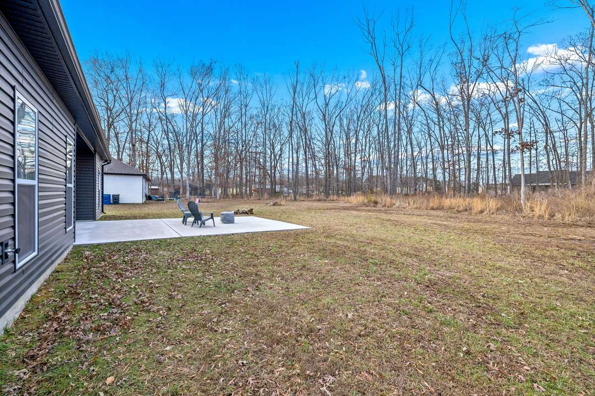Large inviting back yard