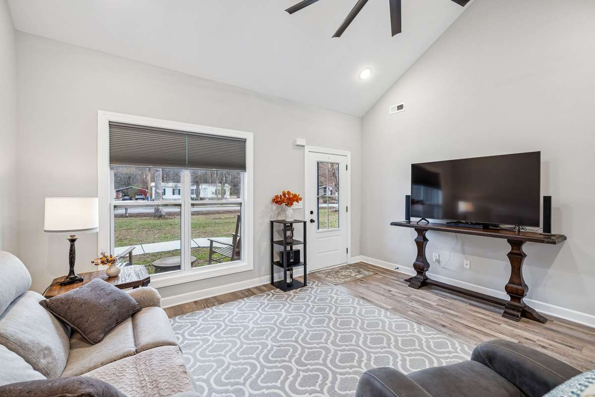Consistent easy to maintain flooring throughout the home