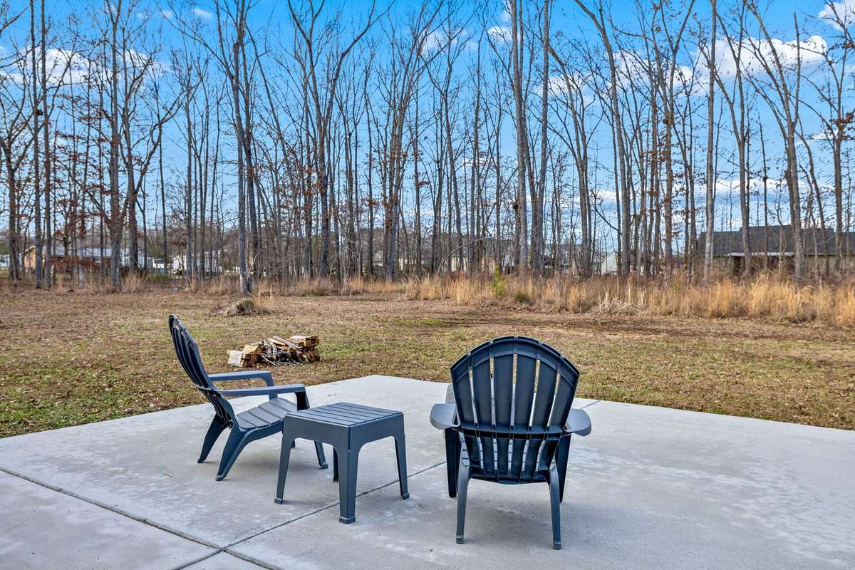 large back yard with privacy