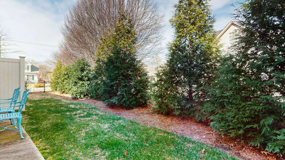 Property back to mature evergreen trees for privacy.